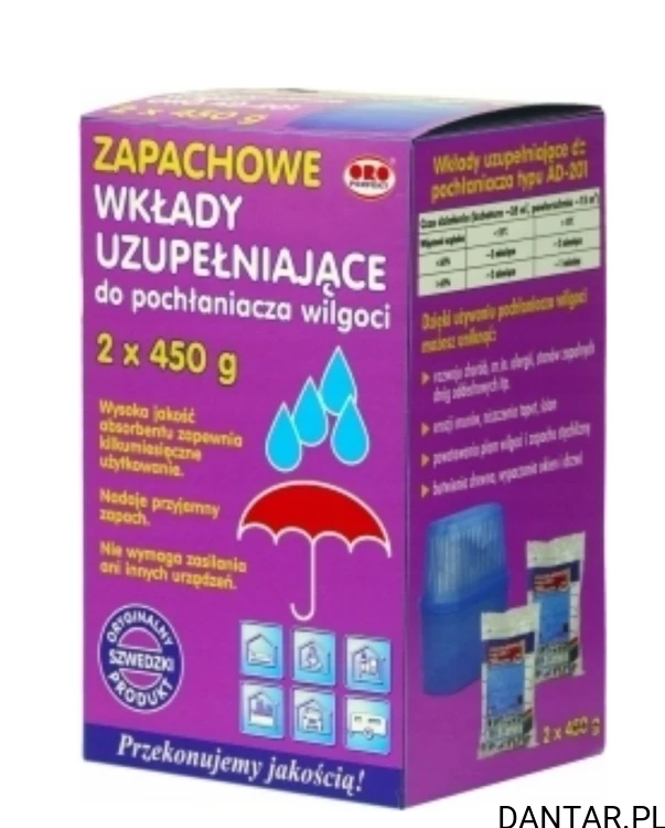Pochłaniacz wilgoci zapachowy Oro zapas a2/6 