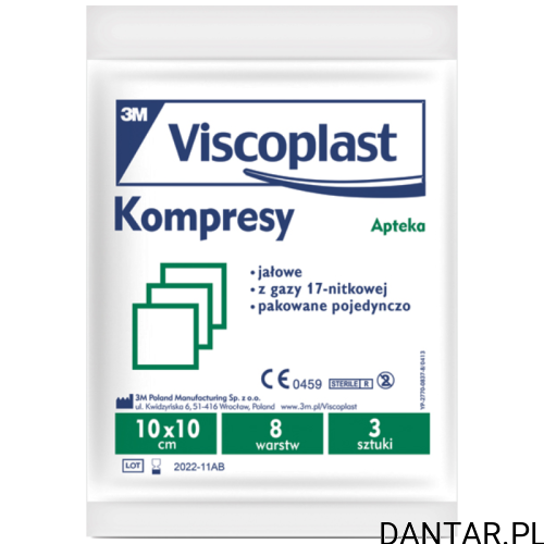 Kompresy jałowe 10x10cm a3