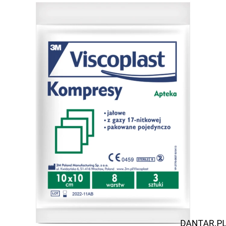 Kompresy jałowe 10x10cm a3