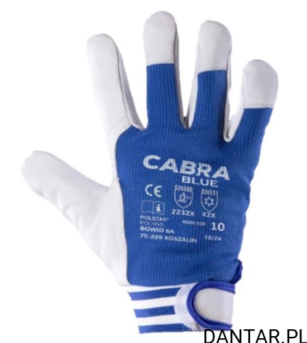 Rękawice monterskie ze skóry koziej r.10 Cabra Blue a1/12