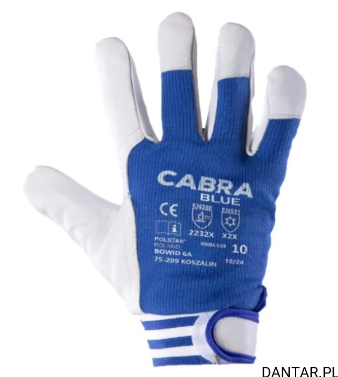 Rękawice monterskie ze skóry koziej r.10 Cabra Blue a1/12
