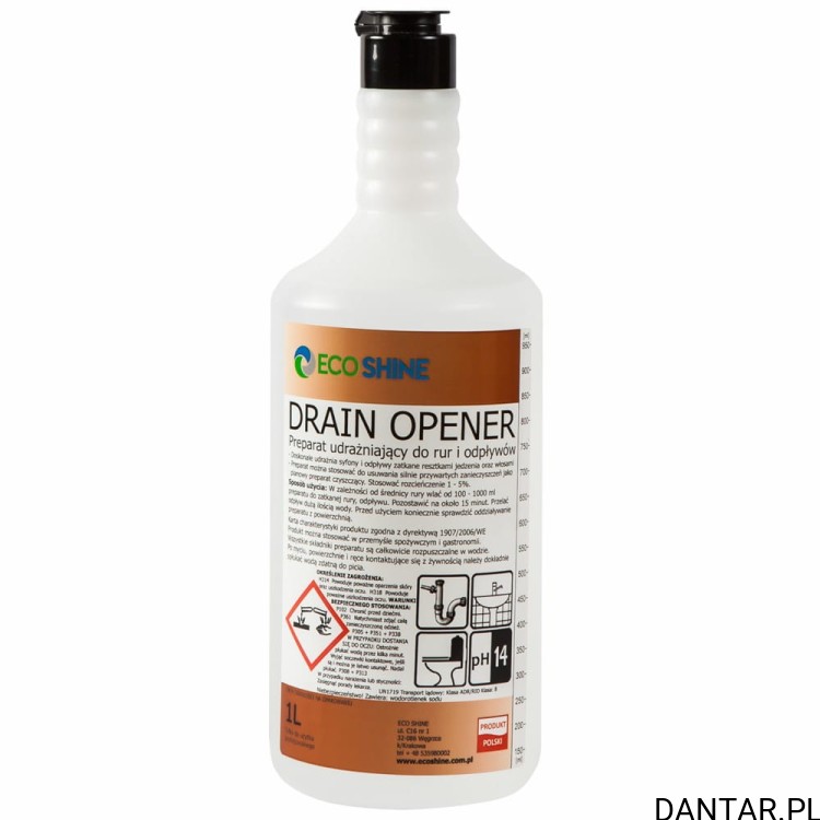 Eco Shine 1l drain opener do udrażniania rur i odpływów a1/12