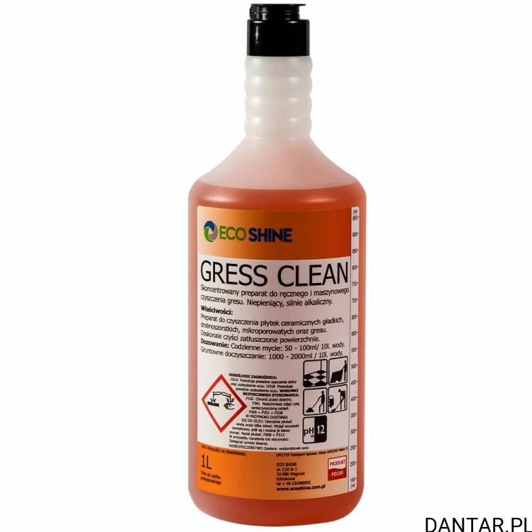 Eco Shine 1l gress clean ręczne i maszynowe mycie gresu i podłóg odpornych na zasady a1/12