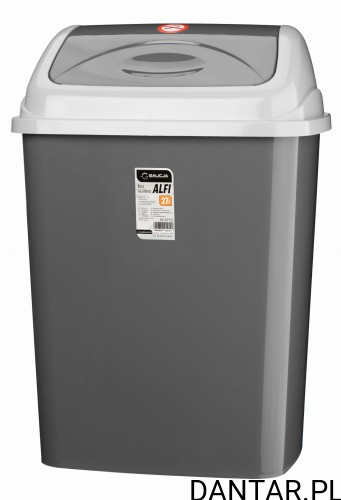 Kosz na śmieci 27l alfi szary 24212