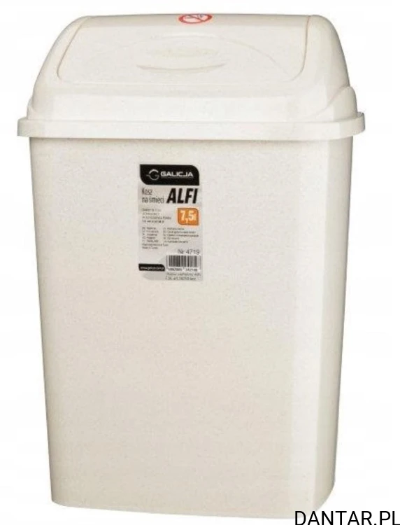 Kosz na śmieci 7,5l beż