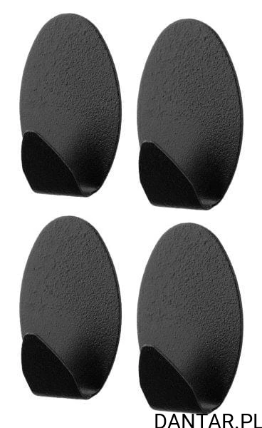 Wieszak samoprzylepny owalny Nico black a4