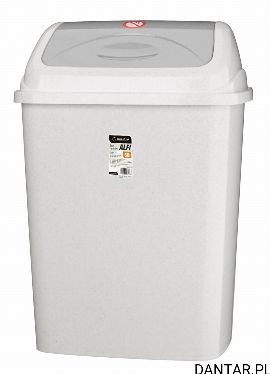 Kosz na śmieci 50l alfi marmur