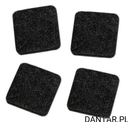 Podkładki filcowe czarne 28x28 a24