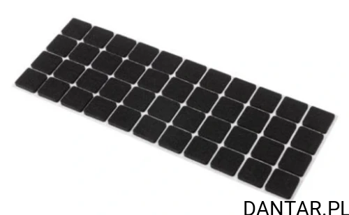 Podkładki filcowe samoprzylepne 20X20/44SZT.29937 czarne 