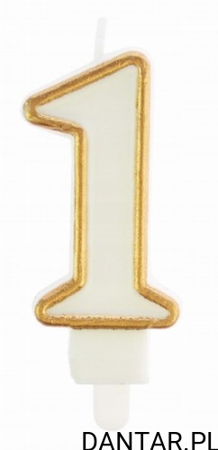 Świeczka urodzinowa nr.1 Party Time a1/12