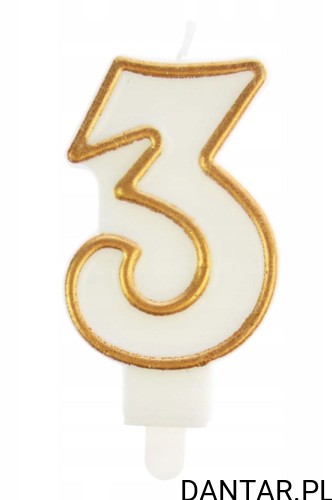 Świeczka urodzinowa nr.3 Party Time a1/12