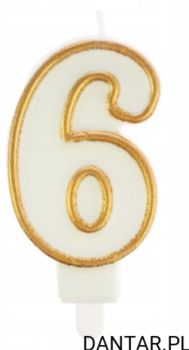 Świeczka urodzinowa nr.6 Party Time a1/12