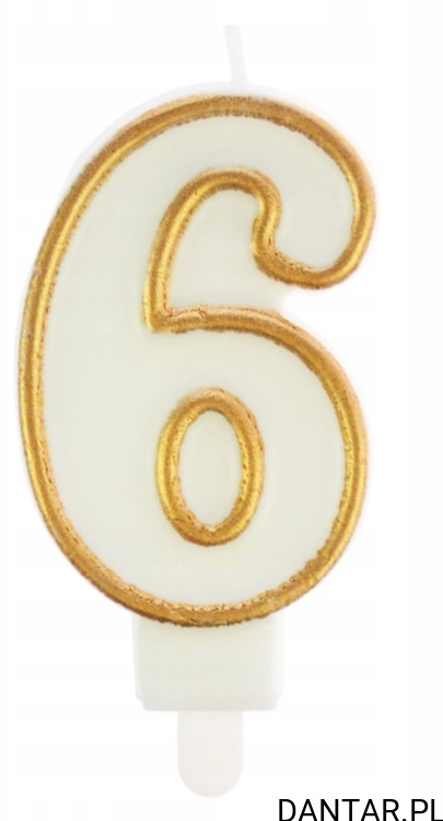 Świeczka urodzinowa nr.6 Party Time a1/12