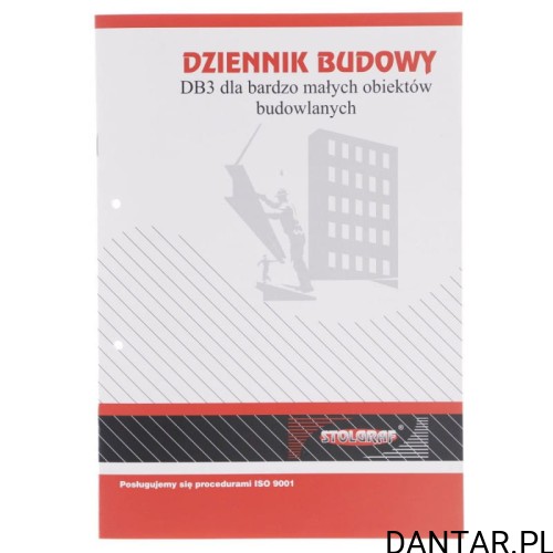 Druk dziennik budowy DB3 dla bardzo małych obiektów budowlanych STOLGRAF