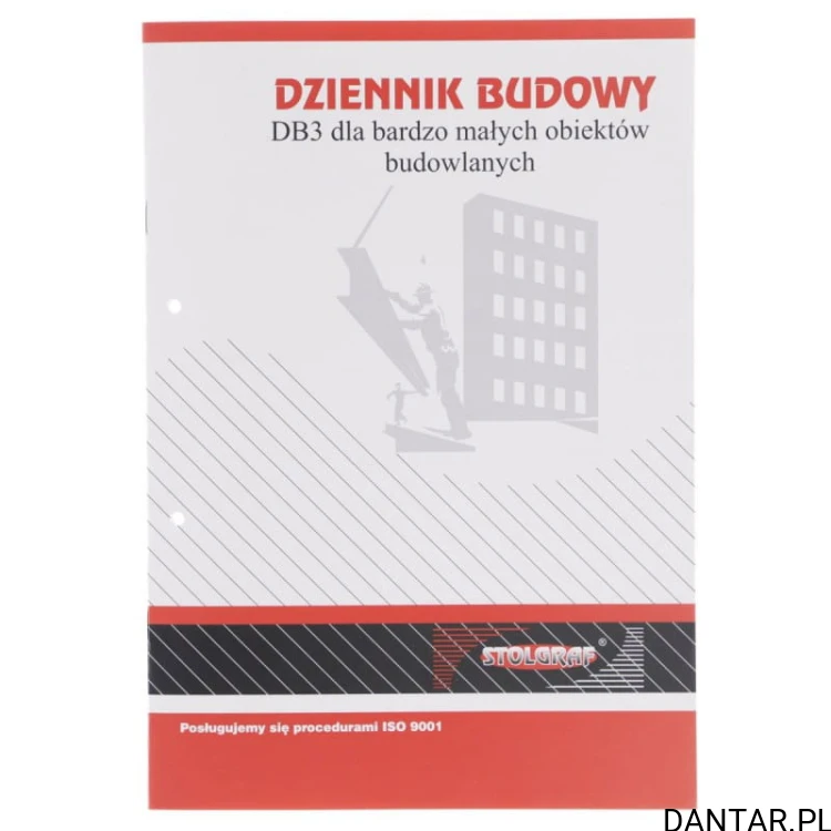 Druk dziennik budowy DB3 dla bardzo małych obiektów budowlanych STOLGRAF