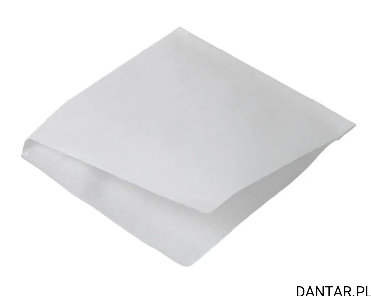 Torebka papierowa hamburger kebab bez nadruku 15x17 foliowe białe KIE-048 a200