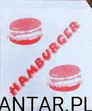 Torebka koperta papierowa 12x14 hamburger z nadrukiem mała  HP-M NOWA a500