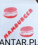 Torebka koperta papierowa 12x14 hamburger z nadrukiem mała  HP-M NOWA a500