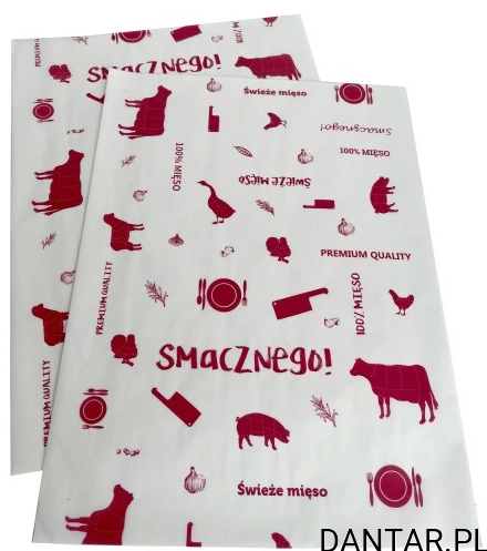 Papier do żywności 30x40cm powlekany wędliny  KIE-054 a1000