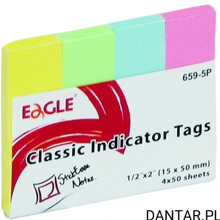 Zakładka 4kolory 20x50mm 652-5N Eagle a1/25