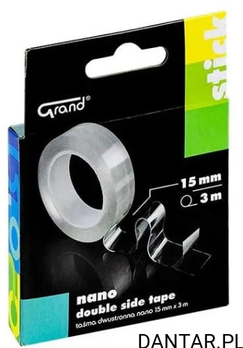 Taśma dwustronna nano 15mm x 3m Grand