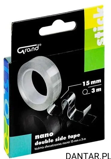 Taśma dwustronna nano 15mm x 3m Grand
