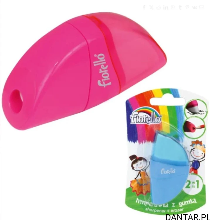 Temperówka z gumką mix kolor Fiorello a1/24