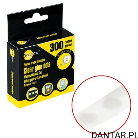 Żelowe kropki mocujące w rolce Yellow One YL-10300