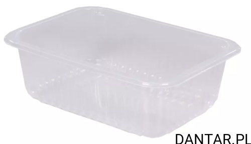 Pojemnik niedzielony gładki 1000ml 187x137x63 W1/603 transparentny a640