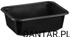 Pojemnik niedzielony gładki do zgrzewu czarny 1000ml 187x137x63 W1/603DC a80/8