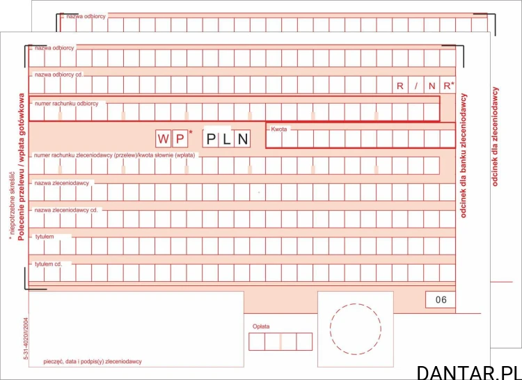 Druk polecenie przelewu WP 2 1+1 miękkie  a1 nowe