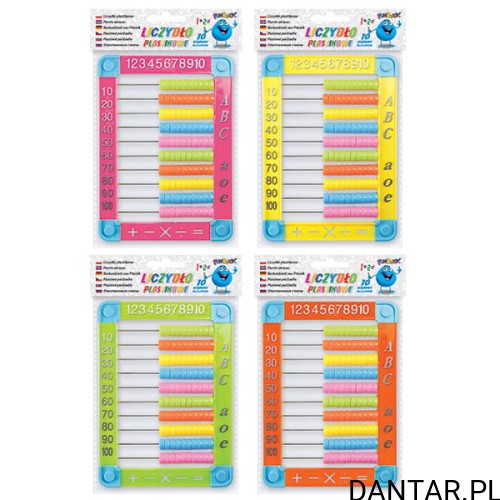 Liczydło plastikowe 10 rzędowe 15,5x22cm Fun&Joy