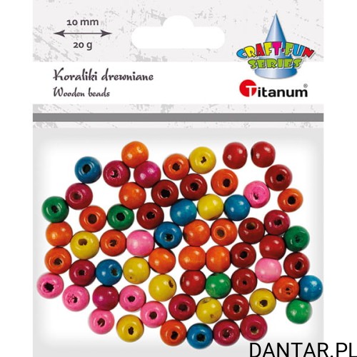 Koraliki drewniane 10mm mix kolor 20g Titanum 484128