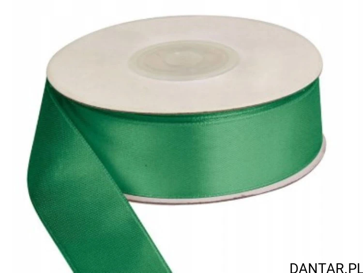 Wstążka satynowa 25mm x 25m zielona
