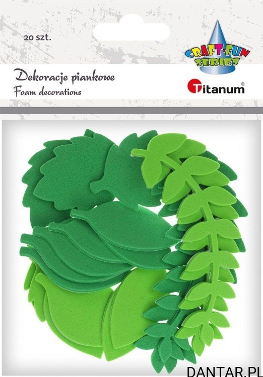 Naklejki piankowe liście Titanum a20