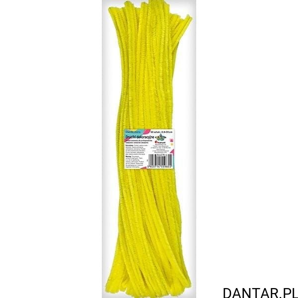 Druciki dekoracyjne 0.6x30cm żółte Titanum a50