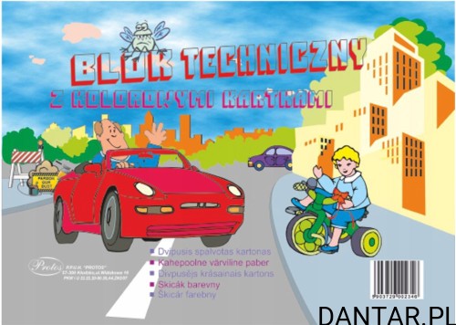 Blok techniczny A4 kolorowy Protos