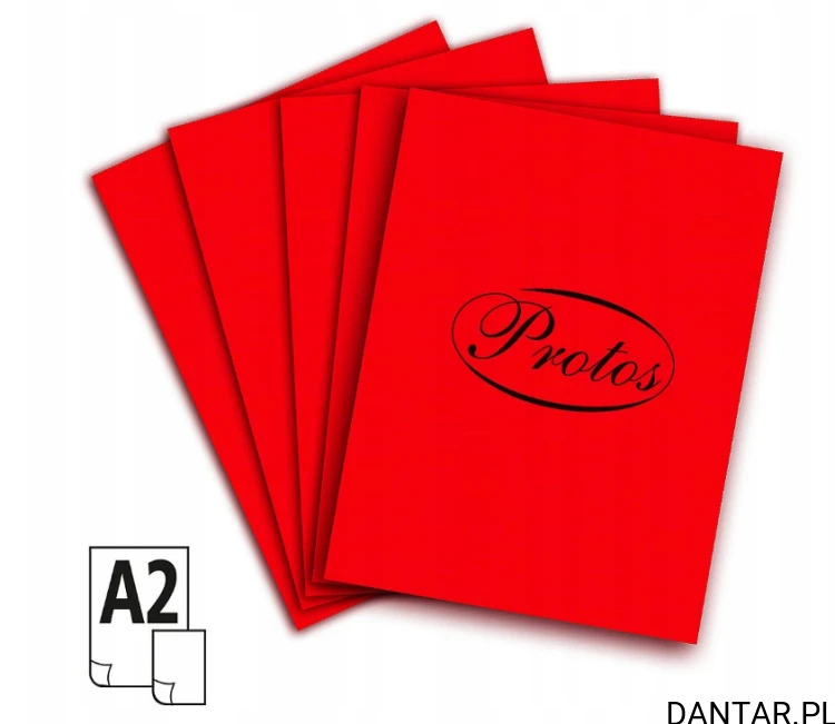 Brystol A2 43x61cm czerwony Protos a1/20