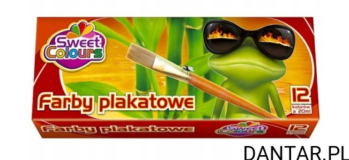 Farby plakatowe 20ml 12 kolorów Sweet Colours a12/30