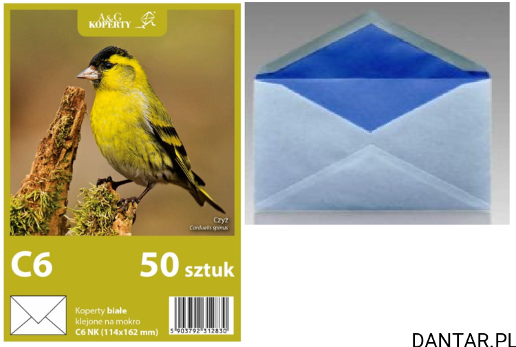 Koperta C6 NK biała 114x162 a50/20 7620