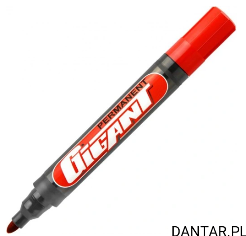 Marker permamentny okrągły czerwony gigant Kamet a1/12