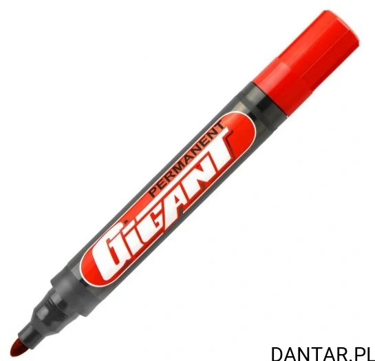 Marker permamentny okrągły czerwony gigant Kamet a1/12