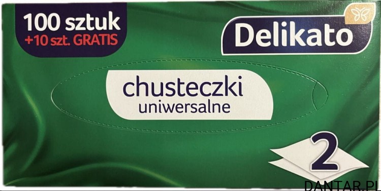 Chusteczki uniwersalne Delikato 2w kartonik a110