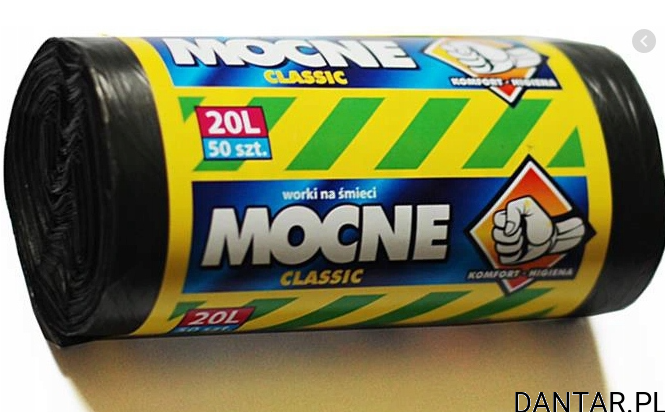 Worki 20l na śmieci czarne HD 02150 a50/50