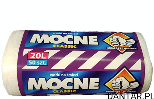 Worki 20l na śmieci białe HD 04590 a50/50