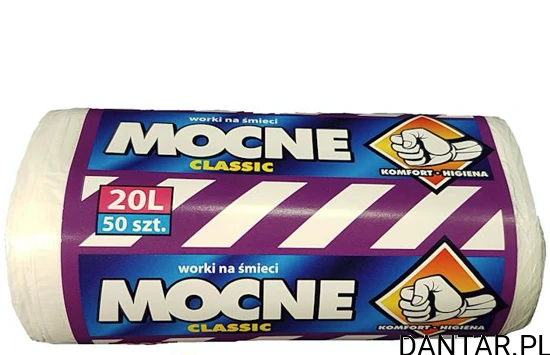 Worki 20l na śmieci białe HD 04590 a50/50