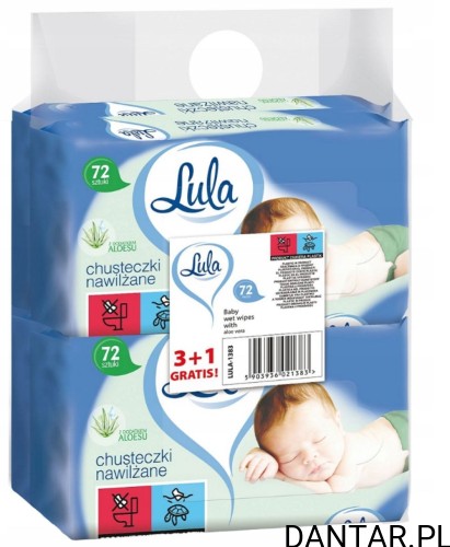 Lula chusteczki nawilżone z aloesem a4
