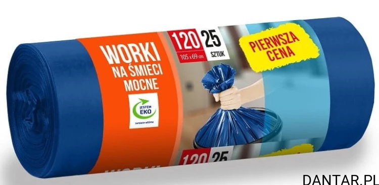 Worki 120l na śmieci mocne niebieskie AZ pierwsza cena a25/10