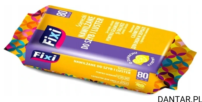 Ściereczki nawilżane do szyb - zapach cytryna a80