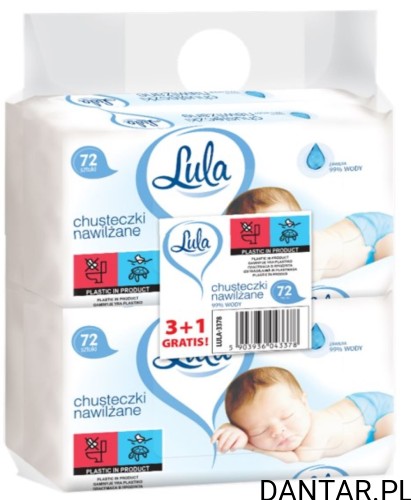 Lula chusteczki nawilżone 99% wody a72/4/12 Stella
